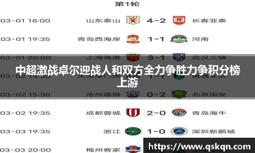 中超激战卓尔迎战人和双方全力争胜力争积分榜上游
